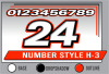 PRINTED NUMBER SET H-3